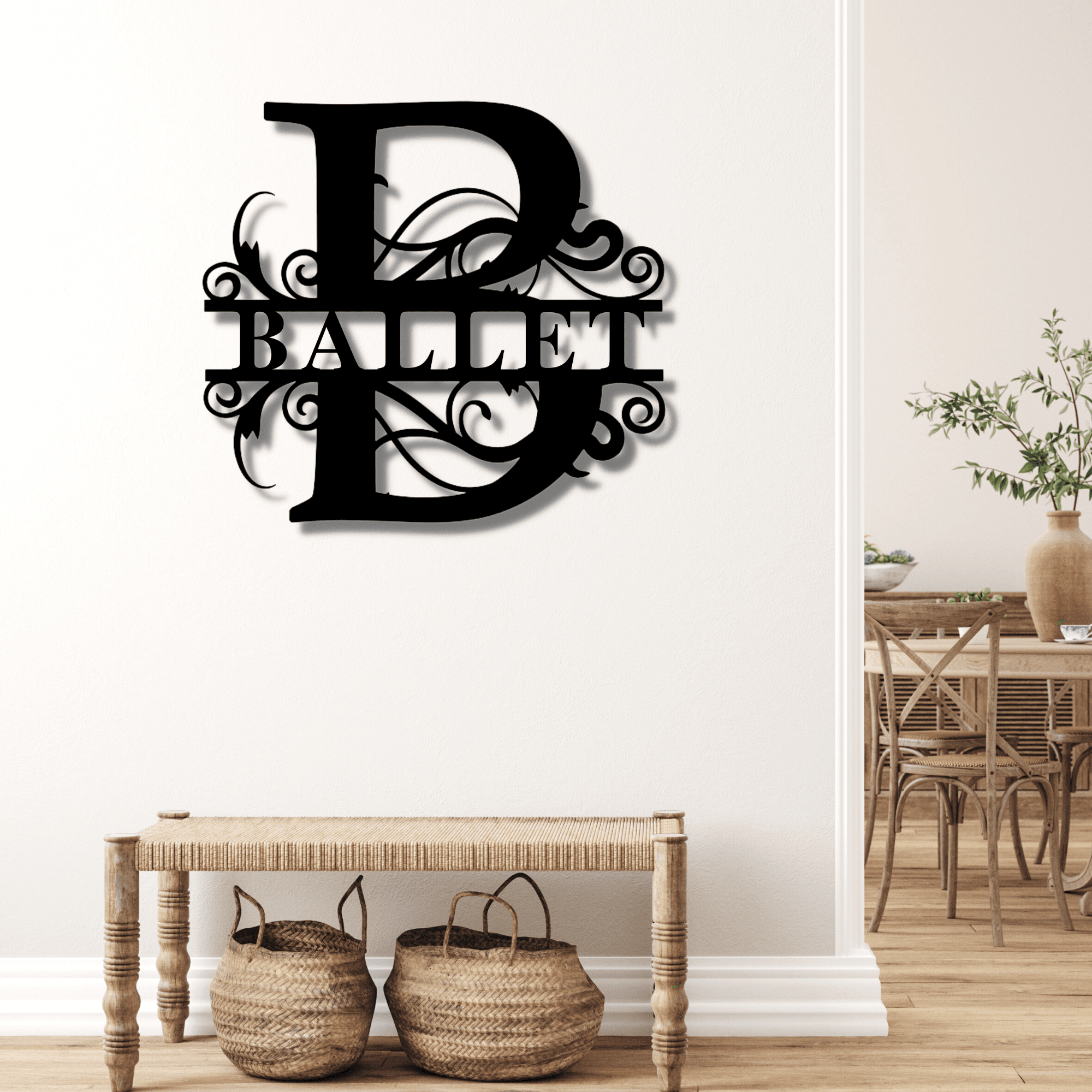 Personalized sign on wall